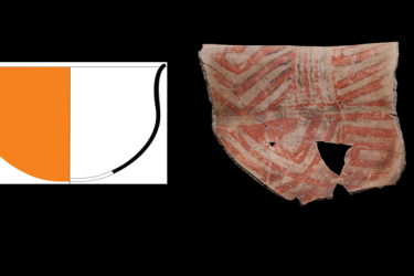 fragmento de cerâmica estudado. Vasilhame
